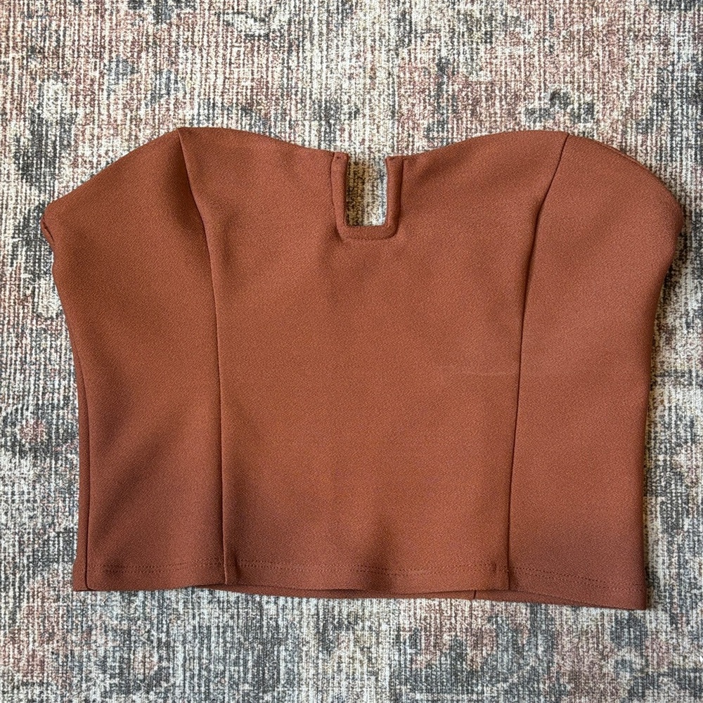 A&F Brown Strapless Top